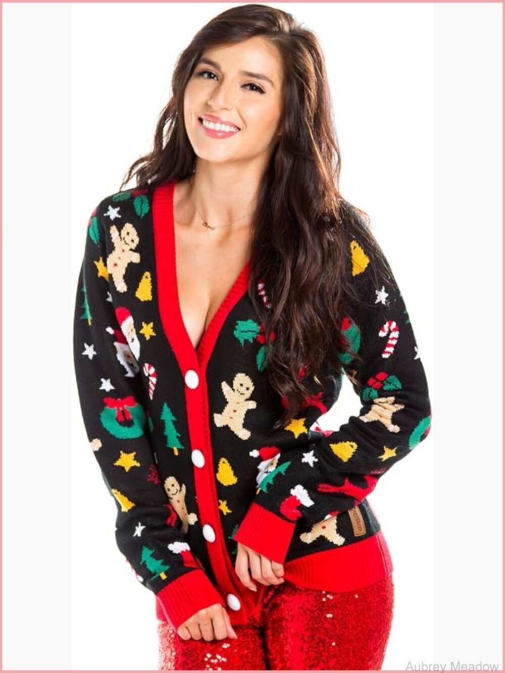 Ugly Christmas Women's Cardigan Sweater Novelty Festive Holiday Cute Fun